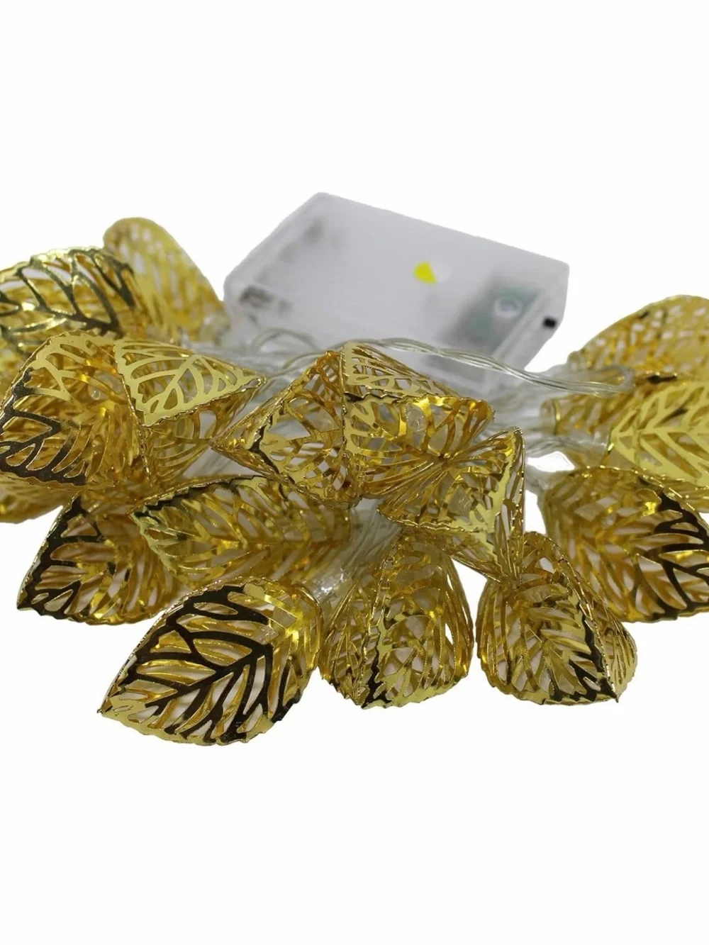Gold Leaf LED String Lights - Decorative Home Accent - Battery operated